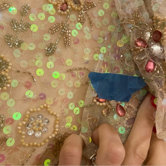 Mac Duggal | 10772 Embellished Ruffled Cap Sleeve V Neck Gown Size 20 NEW - Picture 9 of 10